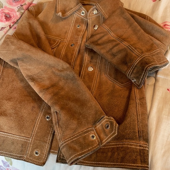 VINTAGE Leather jacket reversible S/M - Picture 12 of 13